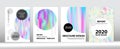Holographic Gradient Vector Background. Rainbow Magazine Print Template.