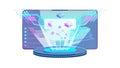 Holographic Interface Display Icon - Future Tech, Data Digital UI, vector design Generative AI Royalty Free Stock Photo