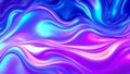 Holographic iridescent abstract flowing liquid waves background