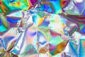 Holographic iridescent background. holographic foil texture background
