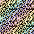 Holographic Leopard Print on Gradient Background