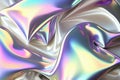 Holographic metallic gradient texture Background, Generative Ai Royalty Free Stock Photo