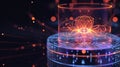 A holographic model of the doubleslit experiment showcasing the waveparticle duality of subatomic particles
