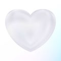 Holographic mother-of-pearl heart. Opal heart shape. Magic love talisman.