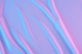 Holographic neon colors on gradient soft pastel background. Royalty Free Stock Photo