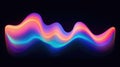 Holographic Neon Fluid Waves, abstract illustration