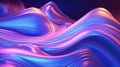 Holographic Neon Fluid Waves, abstract illustration