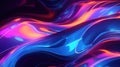 Holographic Neon Fluid Waves, abstract illustration