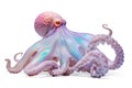 holographic octopus on a white background