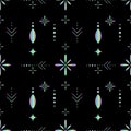 Holographic pattern seamless esoteric dot pattern vector
