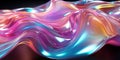 Holographic pink and blue frosted molten plastic jelly waves background texture. Trendy iridescent abstract neon webpunk