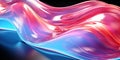 Holographic pink and blue frosted molten plastic jelly waves background texture. Trendy iridescent abstract neon webpunk