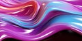 Holographic pink and blue frosted molten plastic jelly waves background texture. Trendy iridescent abstract neon webpunk