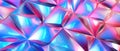 Holographic. Pink and cyan triangle low polygon. Rose gold geometric triangular polygonal. Generative AI Royalty Free Stock Photo