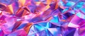 Holographic. Pink and cyan triangle low polygon. Rose gold geometric triangular polygonal. Generative AI Royalty Free Stock Photo