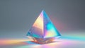 Holographic Prism Effect View with Prism with Effect. Royalty Free Stock Photo