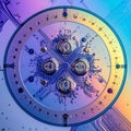 Holographic Quantum Processor Core Royalty Free Stock Photo