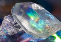Holographic Quartz Crystals Royalty Free Stock Photo