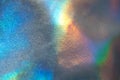 Holographic rainbow iridescent wrinkled background. Abstract and blurred backdrop