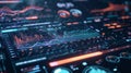 A holographic representation of an interactive dashboard displaying realtime market data and insights for wealth