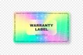 Holographic sticker mockup. Foil holographic sticker and label. Tamper evident warranty seal mockup. Hologram sticker and badge in