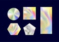 Holographic stickers set Royalty Free Stock Photo