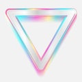 Holographic triangle frame geometric abstract tech background Royalty Free Stock Photo