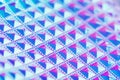 Holographic ultraviolet creative geometric background with selective focus