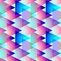 Holographic vector seamless background. Gradient triangles. Colorflul repeatable pattern with vivid neon colors and Royalty Free Stock Photo