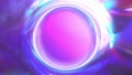 Holographic very pure purple and pink colors gradient circle. Neon futuristic motion copyspace background Royalty Free Stock Photo