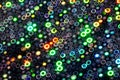 Holographic Vibrant and Colourful Disco Circles that are Shiny for Background