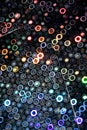 Holographic Vibrant and Colourful Disco Circles that are Shiny for Background