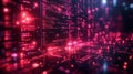 Holographic visualizations of secure payment transactions in a digital environment at night