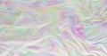 Holography rainbow wavy texture. Trendy holographic foil abstract background.