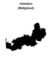 Holstebro outline map Royalty Free Stock Photo