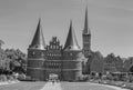 Holsten Gate (Holstentor) in Lubeck old town Germany