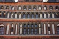 Holstentor, Lubeck, Germany, view of the facade looking towards the city. Royalty Free Stock Photo