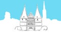 Holstentor Lubeck Lineart Vector Sketch