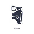 holster icon on white background. Simple element illustration from desert concept