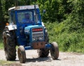 HOLSWORTHY, DEVON, ENGLAND - MAY 30 2021: Vintage tractor, agricultural vehicle at rally. Ford 4000.