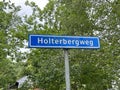 Street name sign Holterbergweg