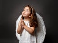 Holy angel praying Royalty Free Stock Photo