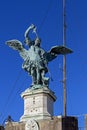 Holy Angel sculpture of the Castle of the Holy Angel. Initially built as a mausoleum for emperor and his family Royalty Free Stock Photo