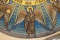 Archangel Barachiel. Beautiful Mosaic icon under the dome of the Orthodox Church