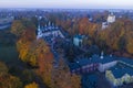 Holy Assumption Pskov-Pechersky Monastery aerial view. Pechory Royalty Free Stock Photo