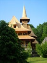 The Holy Barsana Monastery, made of stone and wood, Maramures County Royalty Free Stock Photo