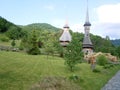 The Holy Barsana Monastery, made of stone and wood, Maramures County