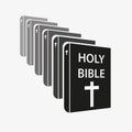 Holy bible christian saint books set of simple icons eps10