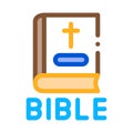 Holy bible of christians icon vector outline illustration