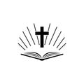 Holy Bible Flat Icon or logo Royalty Free Stock Photo